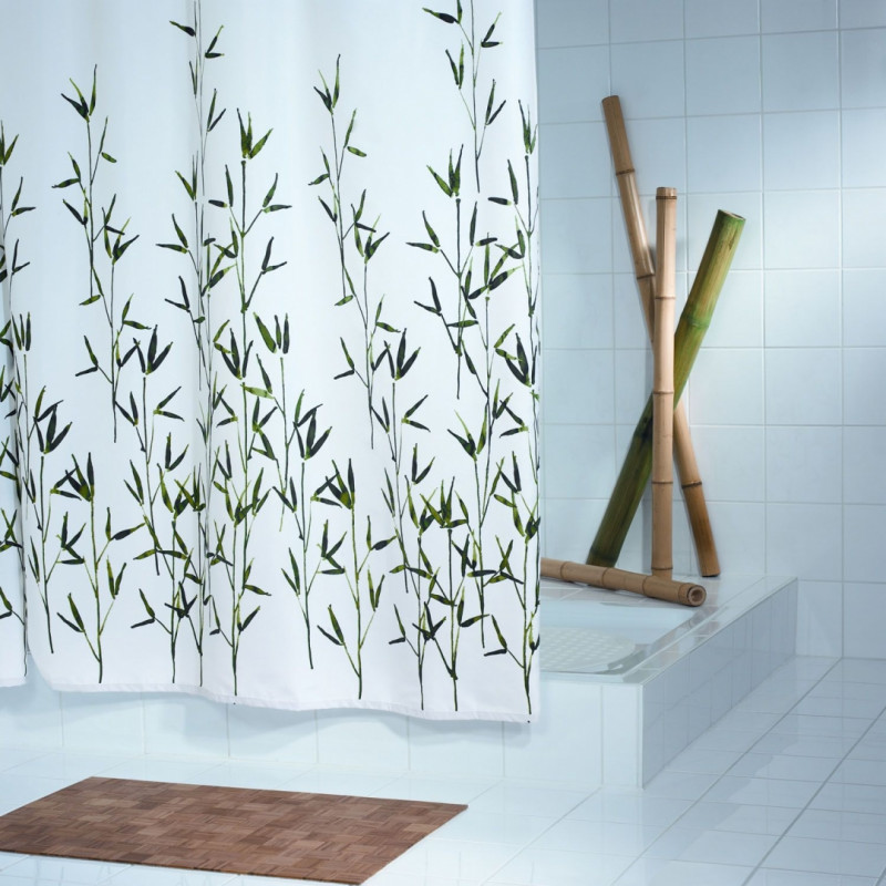 Штора для ванных комнат Bambus зеленый 180*200