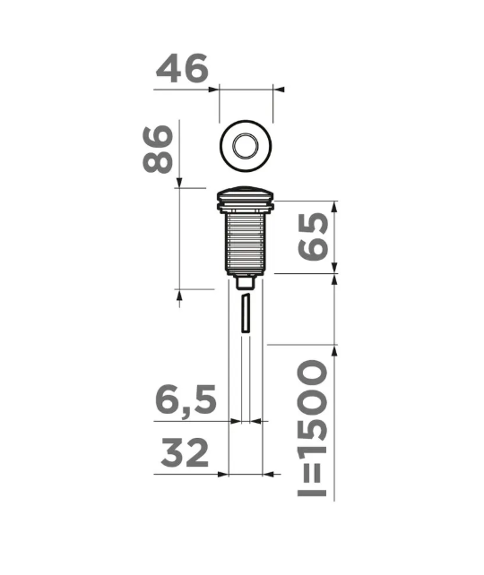 Кнопка пневматическая для измельчителя SW-01-LG 4996042 OMOIKIRI