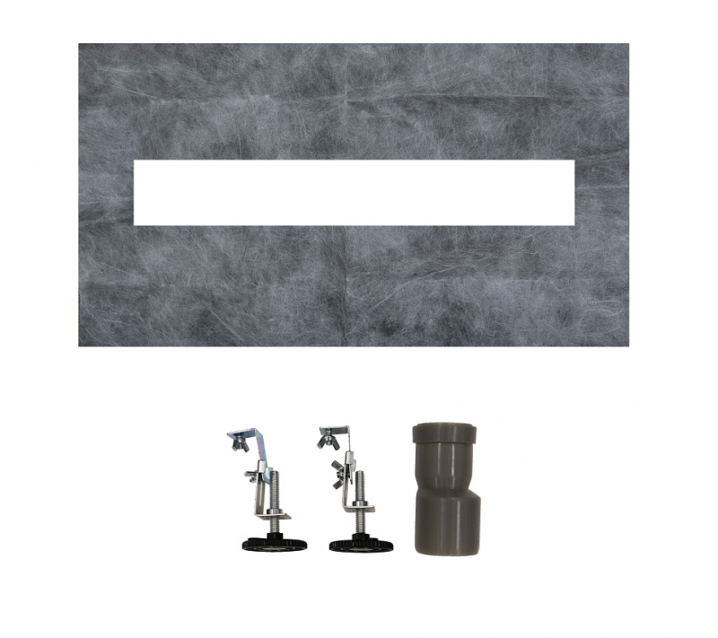 Водоотводящий металлический желоб AZARIO 360° 600 мм D40(50) под плитку