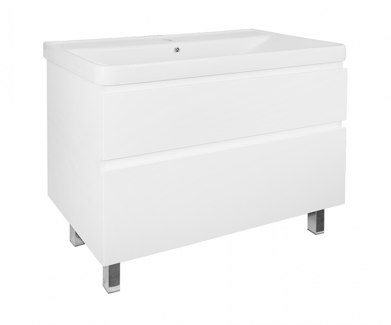 Тумба Мила 100Н (980*640*460) напольная БЕЗ РАКОВИНЫ Monte 100