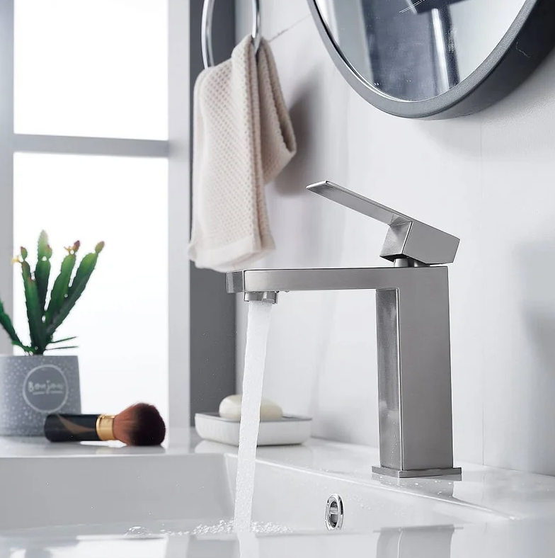 Cмеситель для раковины, нержавейка, сатин S7001L SHEVANIK