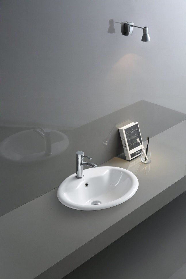 Раковина встраиваемая сверху 57*46 см (белый) CeramaLux N 316