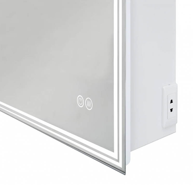 Зеркало-шкаф с подсветкой и подогревом ART&MAX Merano AM-Mer-800-800-2D-R-DS-F