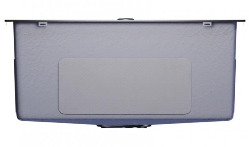 Мойка 53х43 (3,0) вып 3 1/2 MIXLINE PRO 22 см с сифоном (черный графит)