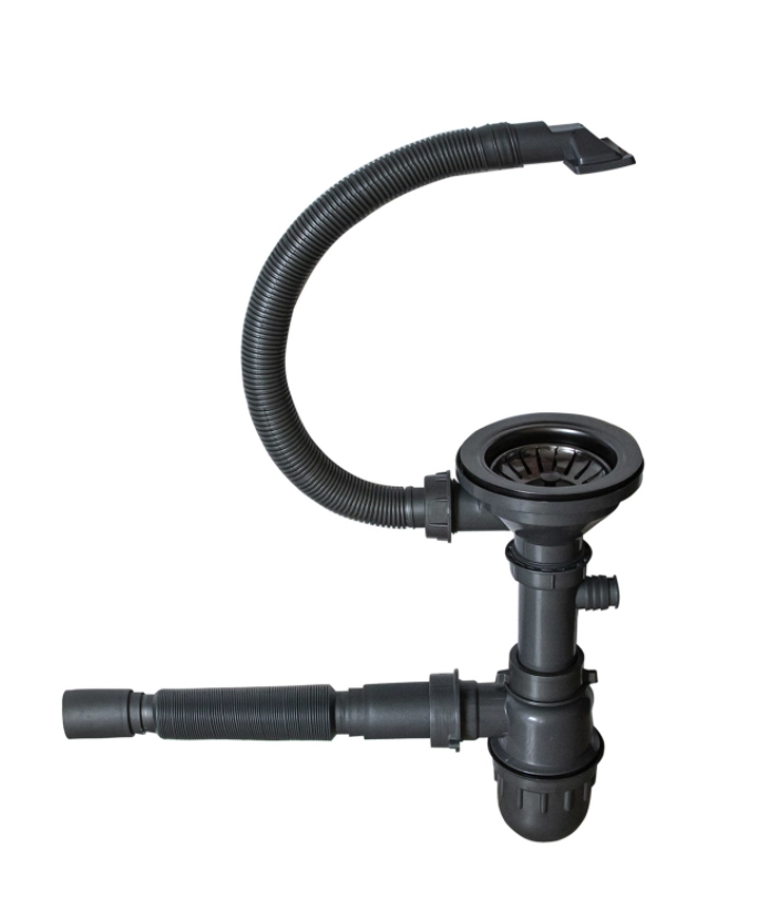 Мойка 53х43 (3,0) вып 3 1/2 MIXLINE PRO 22 см с сифоном (черный графит)