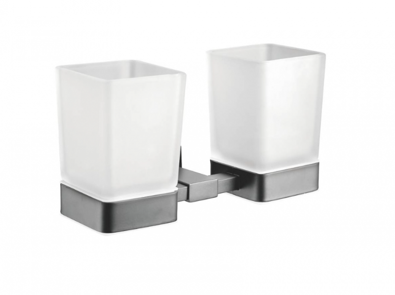 Стакан двойной с держателем, оружейная сталь SG5622T "SHEVANIK"