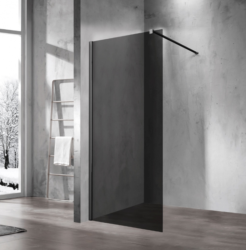 Душевая перегородка 800*2000, VSW-1H800CGB черн матов,тонир Vincea (298897)