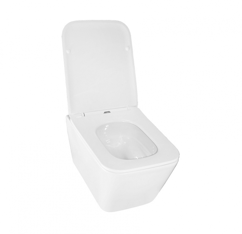 Унитаз подвесной безободковый торнадо Azario Boca AZ-2002-UQ3 (тонкое сиденье)