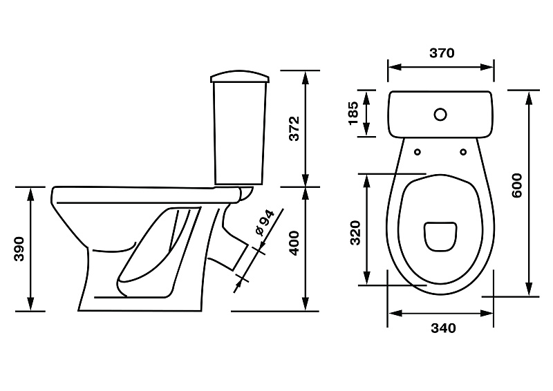 Унитаз-компакт Суперкомпакт серый А Стандарт, сиденье полипропилен