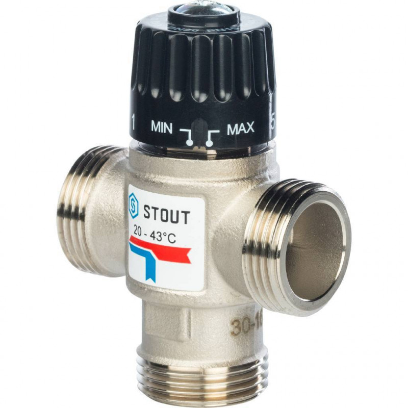Термостатический смесительный клапан 3/4 НР для систем отопления и ГВС 20-43