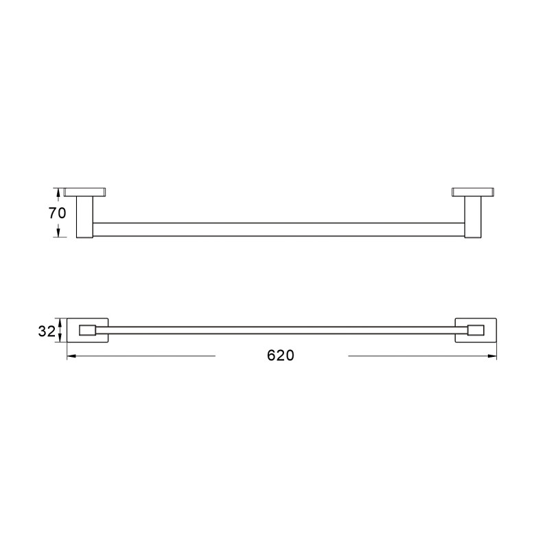 Полотенцедержатель трубчатый, золотой сатин SG5617G SHEVANIK