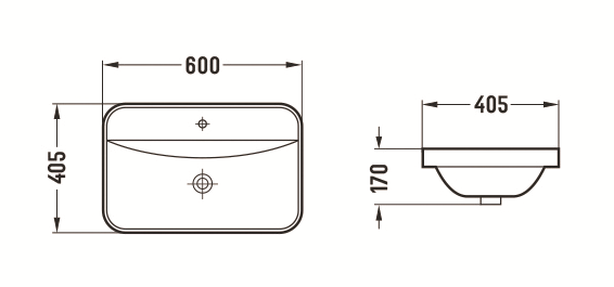 Раковина для ванной накладная 78699