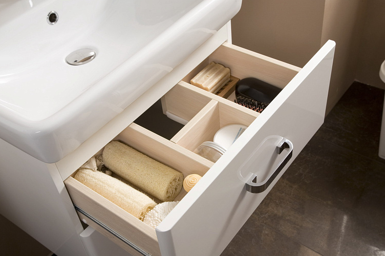 Тумба АМЕРИНА 60 бел.гл.1A135401AM010 (вып. с рак.1WH302082)