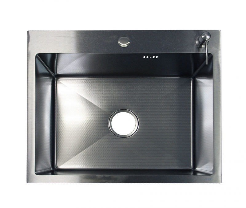 Мойка кухонная AZARIO NICOLE (500*500*220) нержавеющая сталь серебро (сифон, диспенсер,коландер)