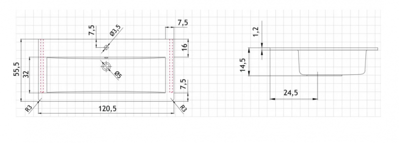 Раковина Флора 120 белая НФ-00008209