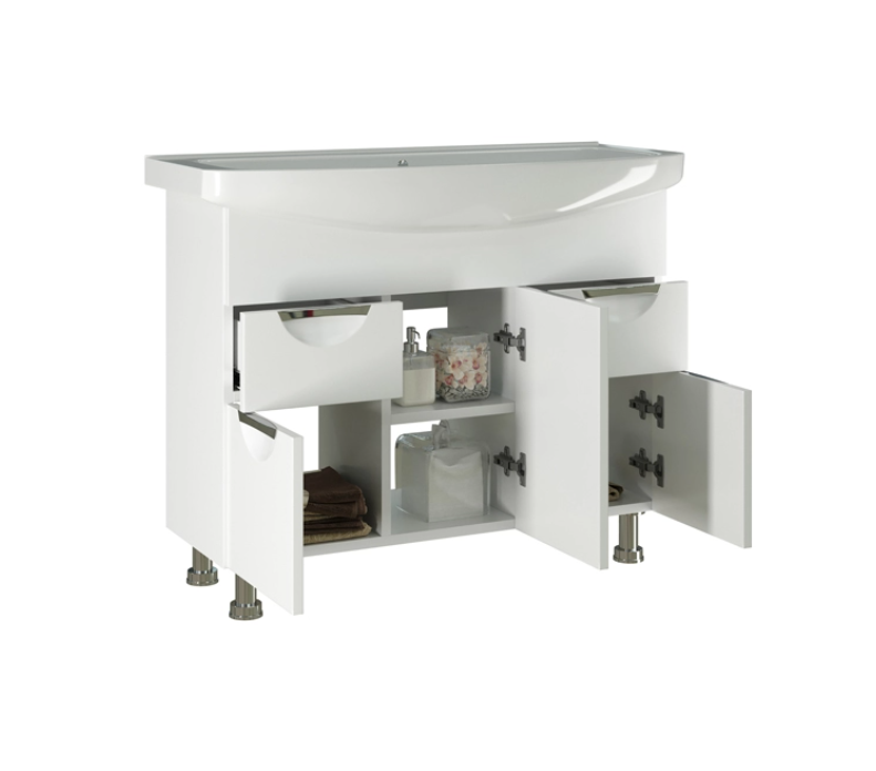 Тумба д/ванной ЭТЬЕН-105 под раковину Элеганс-105 (Kirovit) (ПВХ)