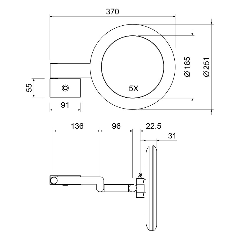 Зеркало с подсветкой TIMO Petruma 15276/17 brushed gold
