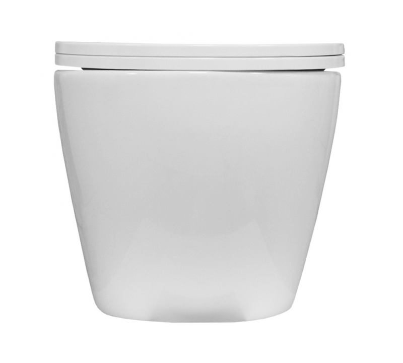 Унитаз подвесной Azario Blanco торнадо, с сиденьем микролифт, дюропласт 490*360*360 (AZ-9003WT)