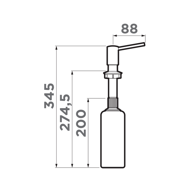 Дозатор жидкого мыла Omoikiri OM-02-PVD-GM 4995006