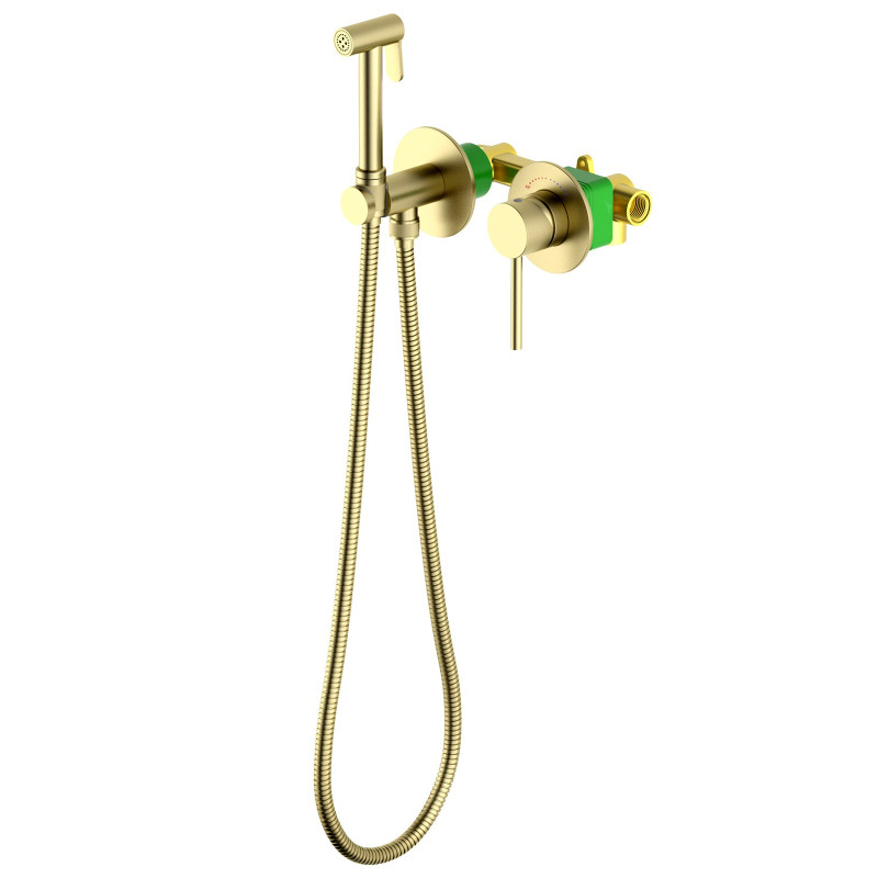 Смеситель с гигиеническим душем TIMO Saona 2339/17SM brushed gold