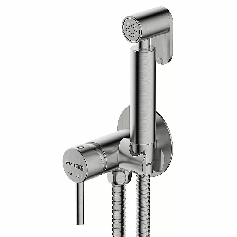 Смеситель с гигиеническим душем WasserKraft A70338 никель