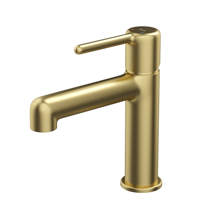 Cмеситель для умывальника, золотой матовый, Aiger, IDDIS, AIGMG00i01