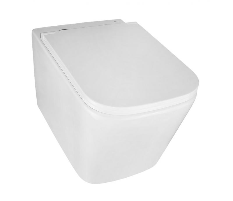 Унитаз подвесной Azario Cascad 525x345x360 безободковый, Скрытое Торнадо, в компл сид