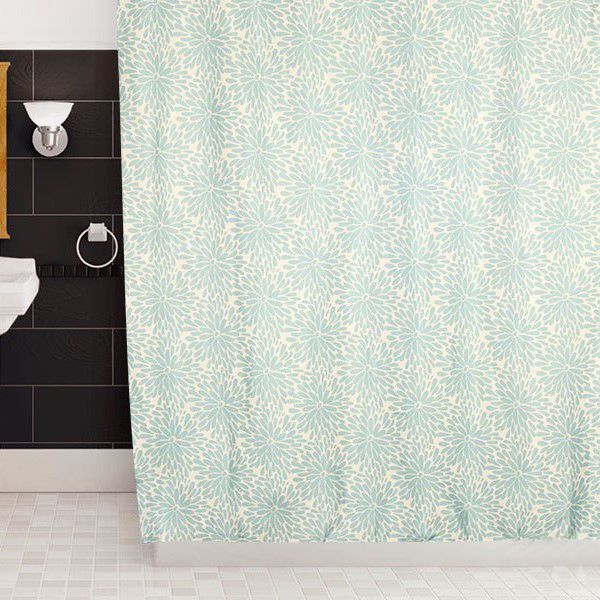 Занавеска (штора) для ванной комнаты тканевая 180x180 см Petal blue