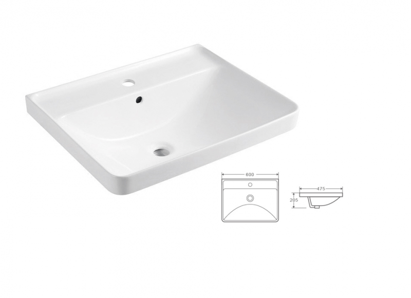 Тумба Мила 60 подвесная с раковиной Monte 60 CS00080140