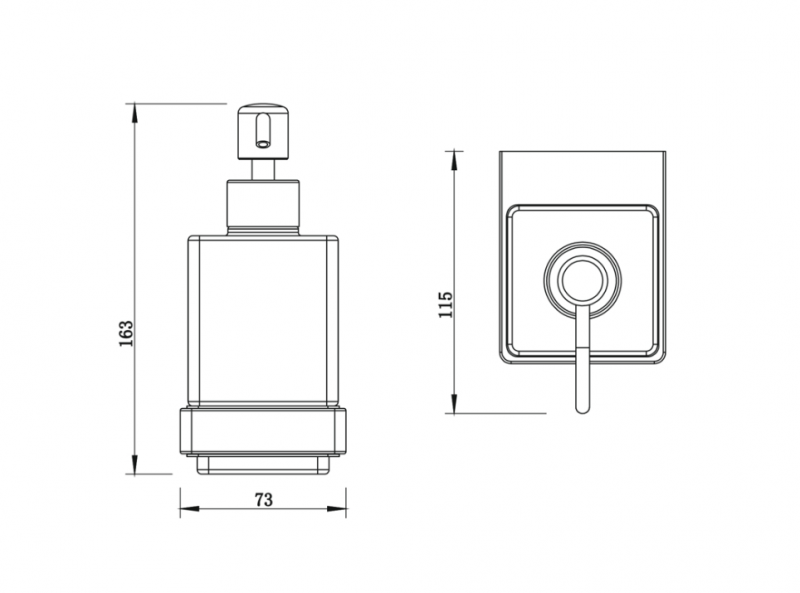 Дозатор для жидкого мыла подвесной WHITECROSS Cubo CU2440GL (золото)