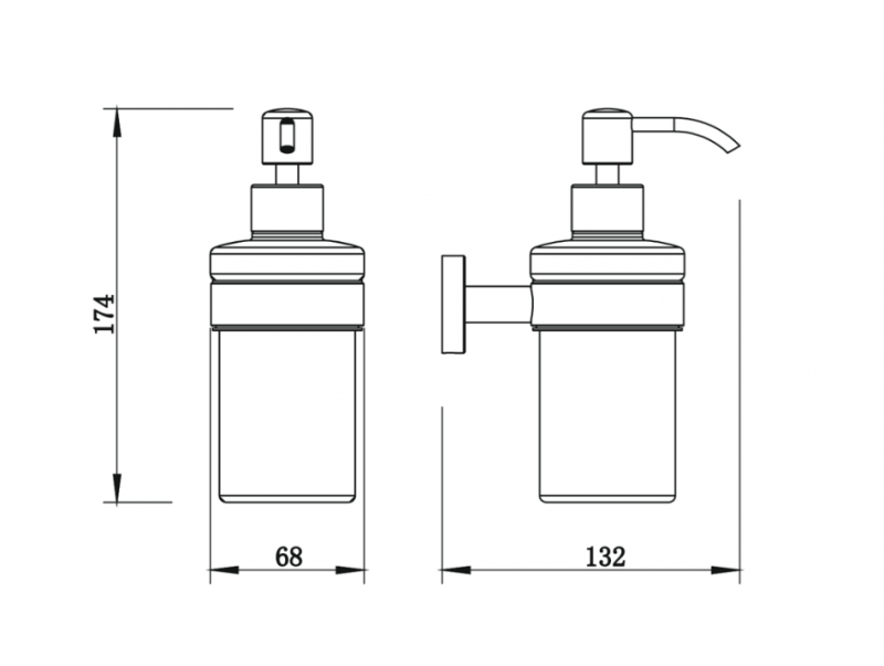 Дозатор для жидкого мыла подвесной WHITECROSS Ergo ER2240GL (золото)